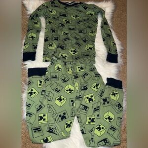 Minecraft long sleeve pant Pajama Set kids boys children Nintendo gamer